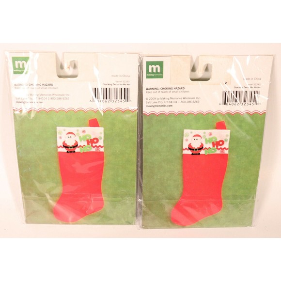 Lot of 2 Personalize Your Christmas Stocking HO HO HO Pins Making Memories NEW - Picture 4 of 5